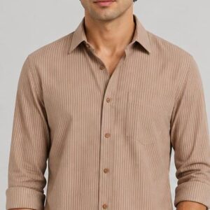 BROWN STRIPED SHIRT