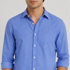 BLUE PINSTRIPE SHIRT